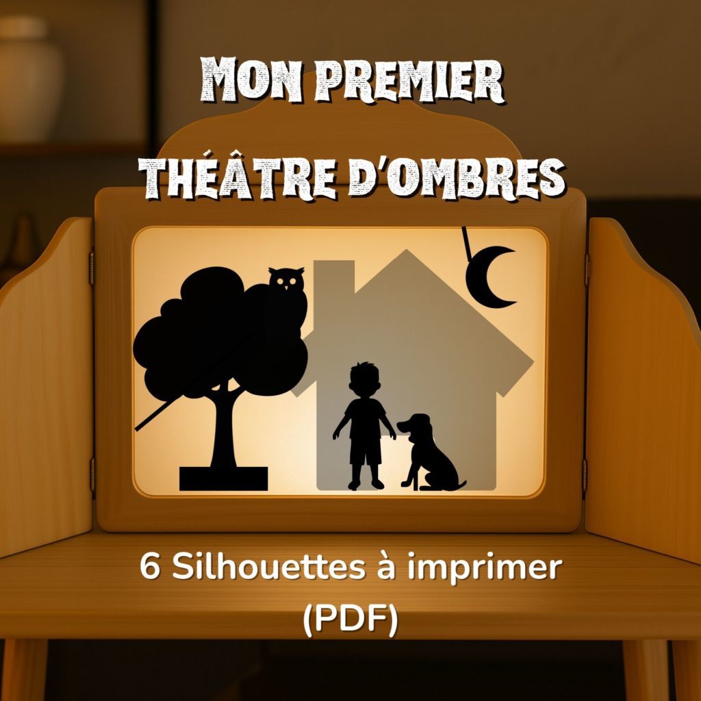 kit mon premier théâtre d ombres. 6 silhouettes à télécharger imprimer et découper